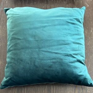 Hunter Green Velvet Throw Pillow